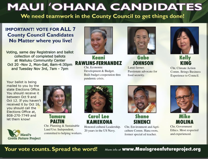 Maui ‘Ohana Candidates 2020